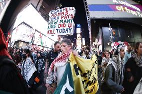 Pro-Palestinian Activists Protest On Election Day In New York City