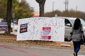 Voters Go To The Polls On Election Day In The Texas