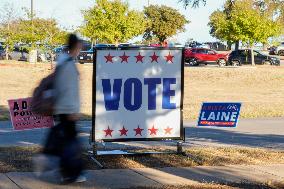 Voters Go To The Polls On Election Day In The Texas