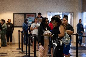 California Residents Register To Vote, And Vote, On Election Day, At The Sacramento County Voter Registration And Elections Offi