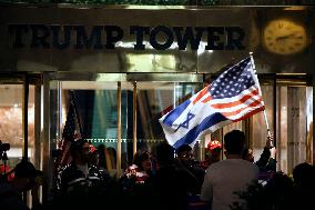 Trump Supporters Get Rowdy Outside Trump Tower In Midtown