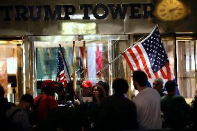 Trump Supporters Get Rowdy Outside Trump Tower In Midtown