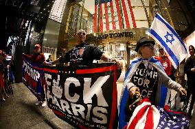 Trump Supporters Get Rowdy Outside Trump Tower In Midtown