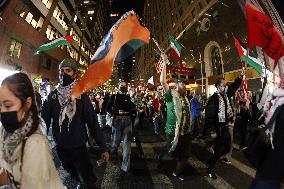 Pro-Palestinian Activists Protest On Election Day In New York City