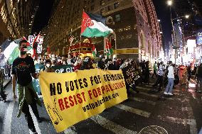 Pro-Palestinian Activists Protest On Election Day In New York City