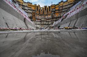 Construction of One of China's Largest Hydropower Stations - China