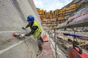 Construction of One of China's Largest Hydropower Stations - China