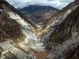 Construction of One of China's Largest Hydropower Stations - China