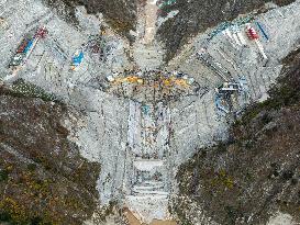 Construction of One of China's Largest Hydropower Stations - China