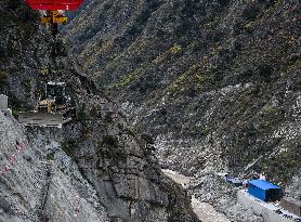 Construction of One of China's Largest Hydropower Stations - China