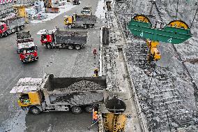 Construction of One of China's Largest Hydropower Stations - China