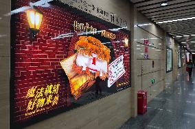 Harry Potter Themed Installations at Subway in Shanghai