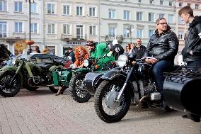 Exhibition of old cars and motorcycles in Ivano-Frankivsk