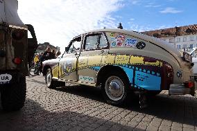 Exhibition of old cars and motorcycles in Ivano-Frankivsk