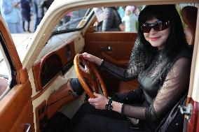 Exhibition of old cars and motorcycles in Ivano-Frankivsk