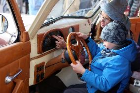 Exhibition of old cars and motorcycles in Ivano-Frankivsk