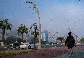 Foggy Day In Doha, Qatar