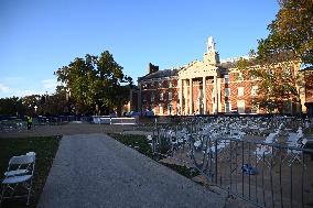 Empty Howard University Event Site After Donald Trump Declared Election Winner