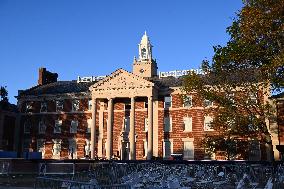 Empty Howard University Event Site After Donald Trump Declared Election Winner