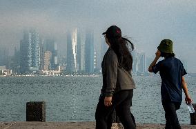 Foggy Day In Doha, Qatar