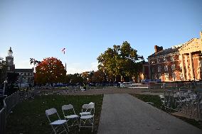 Empty Howard University Event Site After Donald Trump Declared Election Winner