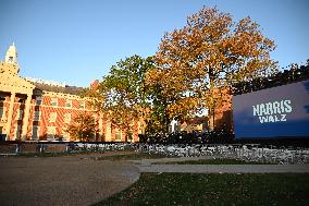 Empty Howard University Event Site After Donald Trump Declared Election Winner