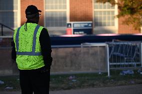 Empty Howard University Event Site After Donald Trump Declared Election Winner