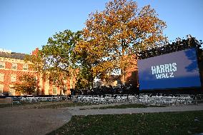 Empty Howard University Event Site After Donald Trump Declared Election Winner