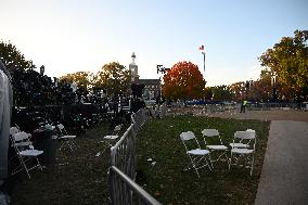 Empty Howard University Event Site After Donald Trump Declared Election Winner