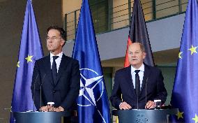 Joint press conference by Olaf Scholz and Mark Rutte in Berlin