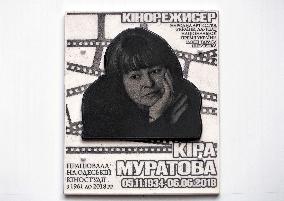 Memorial plaque to Kira Muratova unveiled on Odesa Film Studio building