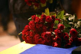 Kharkiv mourns police officer killed in Russian shelling