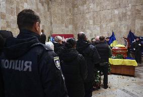 Kharkiv mourns police officer killed in Russian shelling