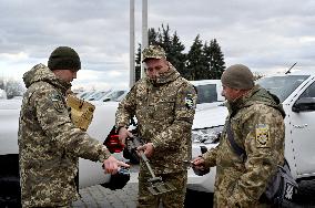 Lithuania donates equipment to Ukraine as part of Demining Coalition effort in Kyiv