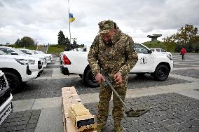 Lithuania donates equipment to Ukraine as part of Demining Coalition effort in Kyiv