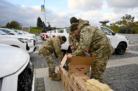 Lithuania donates equipment to Ukraine as part of Demining Coalition effort in Kyiv