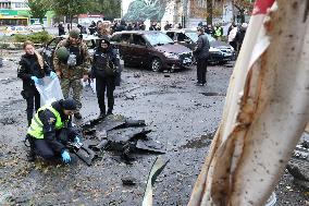 Russian drone attack in Kyiv