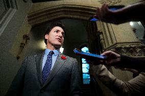 PM Trudeau Arrives At Caucus Meeting - Ottawa