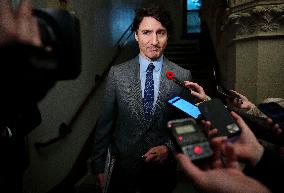 PM Trudeau Arrives At Caucus Meeting - Ottawa