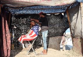 Palestinian Barber In Khan Younis