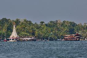 Small Church By The Ashtamudi Lake