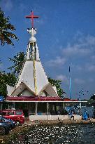 Small Church By The Ashtamudi Lake