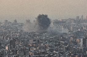 Israeli Army Launches Airstrike On Dahieh In Southern Beirut