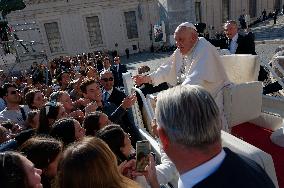 Pope Francis Attends The Weekly General Audience At St Peter's Square