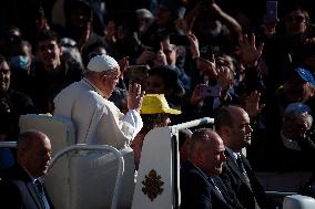 Pope Francis Attends The Weekly General Audience At St Peter's Square