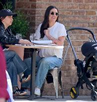 Lea Michele Strolling Baby Girl - NYC