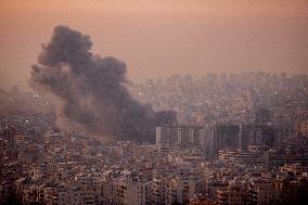 Massive Israeli Airstrikes Hit Southern Suburbs - Beirut