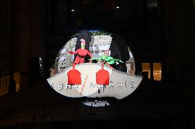 BHV Marais Christmas Window Lighting - Paris