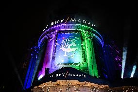 BHV Marais Christmas Window Lighting - Paris