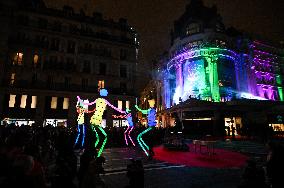 BHV Marais Christmas Window Lighting - Paris